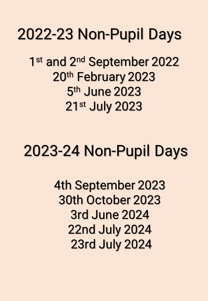 Non Pupil Days 2023-24